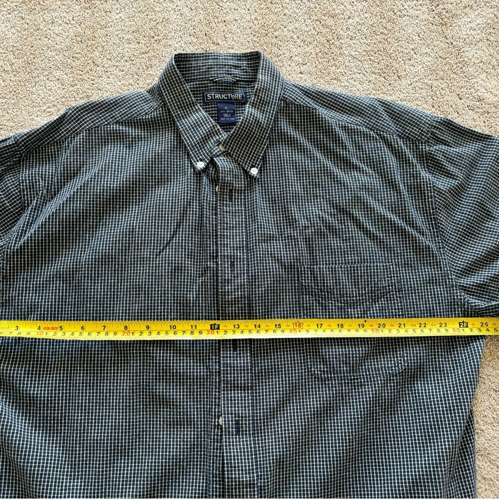 Structure Button Down Long Sleeve Collared Shirt … - image 4